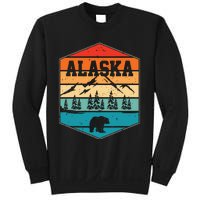 Alaskan Glacier Mountains Landscape Bear Animal Retro Alaska Sweatshirt