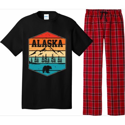 Alaskan Glacier Mountains Landscape Bear Animal Retro Alaska Pajama Set