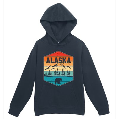 Alaskan Glacier Mountains Landscape Bear Animal Retro Alaska Urban Pullover Hoodie