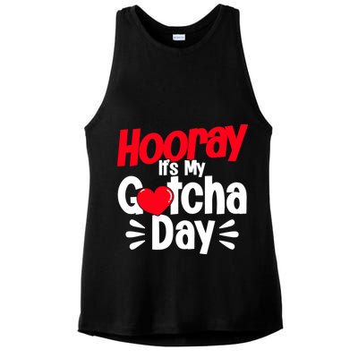 Adopt Gotcha My Gotcha Day Adoption Day Ladies PosiCharge Tri-Blend Wicking Tank
