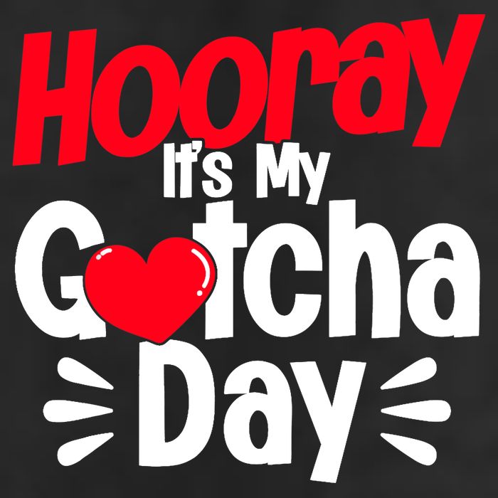 Adopt Gotcha My Gotcha Day Adoption Day Garment-Dyed Fleece Hoodie