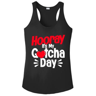 Adopt Gotcha My Gotcha Day Adoption Day Ladies PosiCharge Competitor Racerback Tank