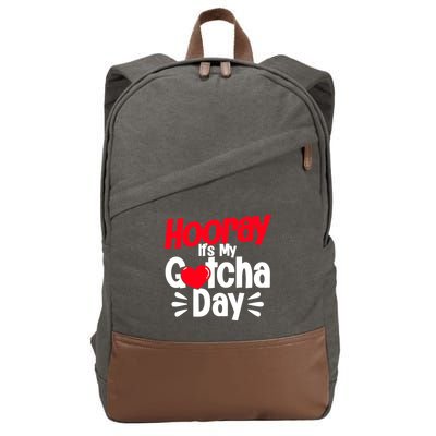 Adopt Gotcha My Gotcha Day Adoption Day Cotton Canvas Backpack