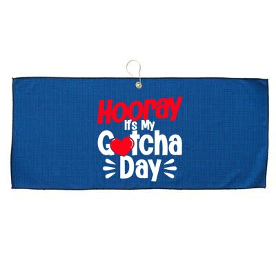 Adopt Gotcha My Gotcha Day Adoption Day Large Microfiber Waffle Golf Towel
