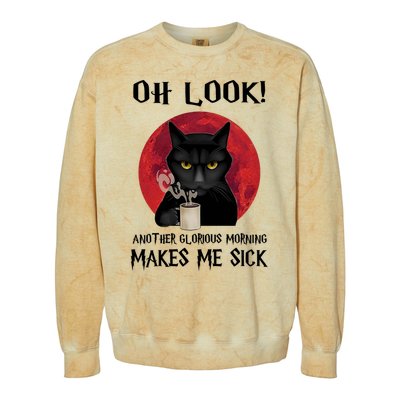 Another Glorious Morning Makes Me Sick Black Cat Cute Gift Colorblast Crewneck Sweatshirt