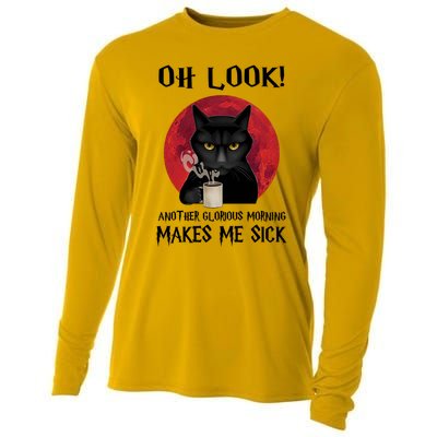 Another Glorious Morning Makes Me Sick Black Cat Cute Gift Cooling Performance Long Sleeve Crew