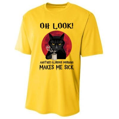 Another Glorious Morning Makes Me Sick Black Cat Cute Gift Performance Sprint T-Shirt