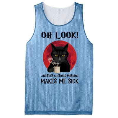 Another Glorious Morning Makes Me Sick Black Cat Cute Gift Mesh Reversible Basketball Jersey Tank