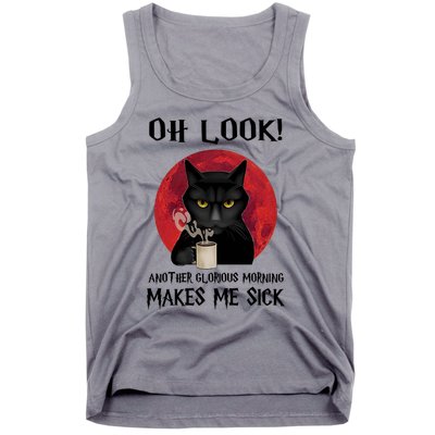 Another Glorious Morning Makes Me Sick Black Cat Cute Gift Tank Top