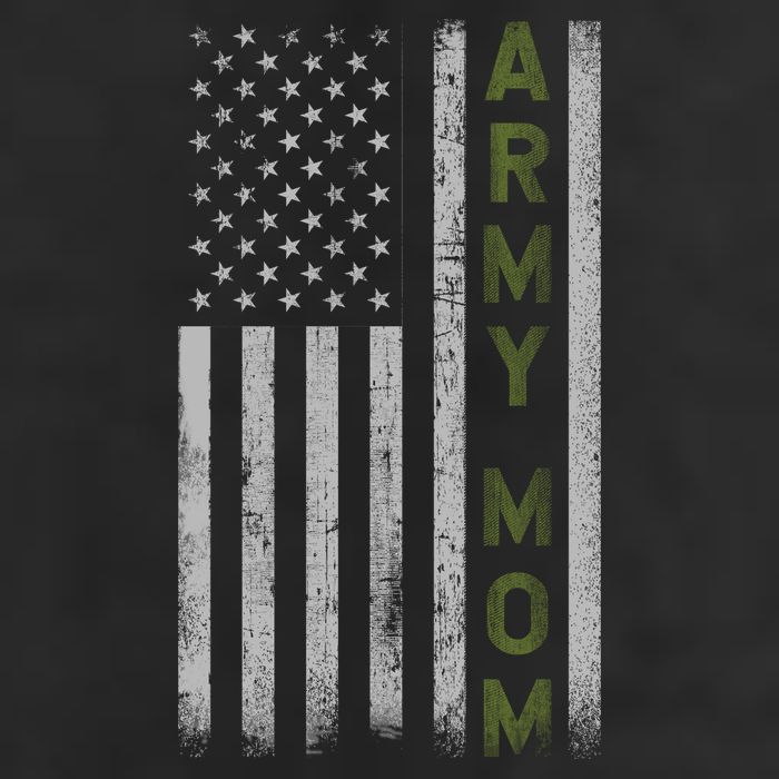 Army Gift Mom Proud Army Mother USA Flag 7 Panel Mesh Trucker Snapback Hat