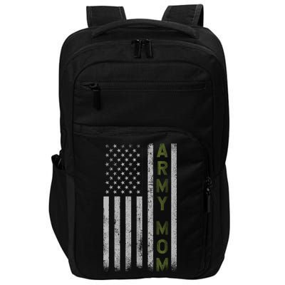 Army Gift Mom Proud Army Mother USA Flag Impact Tech Backpack