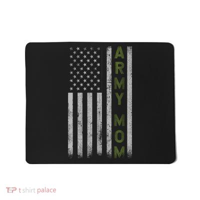 Army Gift Mom Proud Army Mother USA Flag Mousepad