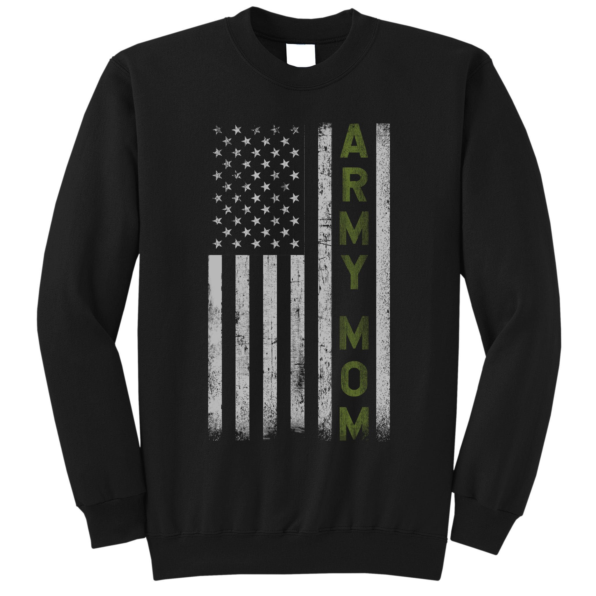 Army Gift Mom Proud Army Mother USA Flag Tall Sweatshirt