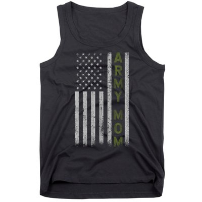 Army Gift Mom Proud Army Mother USA Flag Tank Top