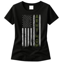 Army Gift Mom Proud Army Mother USA Flag Womens T-Shirt