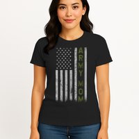 Army Gift Mom Proud Army Mother USA Flag Womens T-Shirt