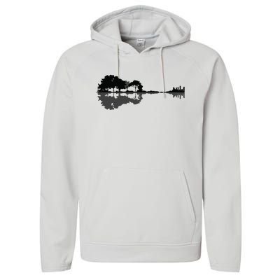 Acoustic Guitar Nature Forest Music Bass Guitarist Men Women Performance Fleece Hoodie