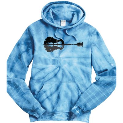 Acoustic Guitar Nature Forest Music Bass Guitarist Men Women Tie Dye Hoodie