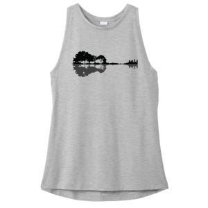 Acoustic Guitar Nature Forest Music Bass Guitarist Men Women Ladies PosiCharge Tri-Blend Wicking Tank