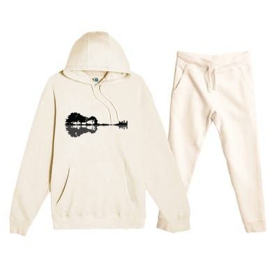 Acoustic Guitar Nature Forest Music Bass Guitarist Men Women Premium Hooded Sweatsuit Set