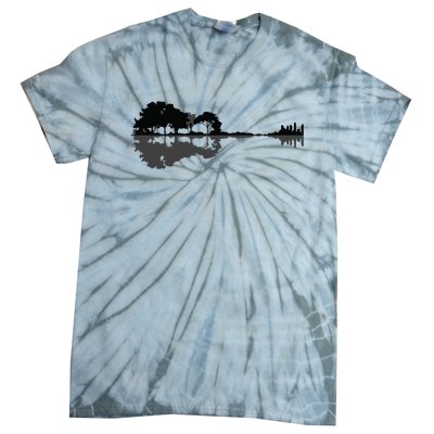 Acoustic Guitar Nature Forest Music Bass Guitarist Men Women Tie-Dye T-Shirt