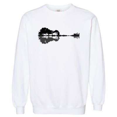 Acoustic Guitar Nature Forest Music Bass Guitarist Men Women Garment-Dyed Sweatshirt