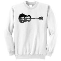 Acoustic Guitar Nature Forest Music Bass Guitarist Men Women Sweatshirt