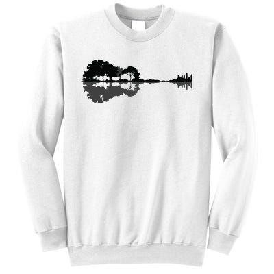 Acoustic Guitar Nature Forest Music Bass Guitarist Men Women Sweatshirt