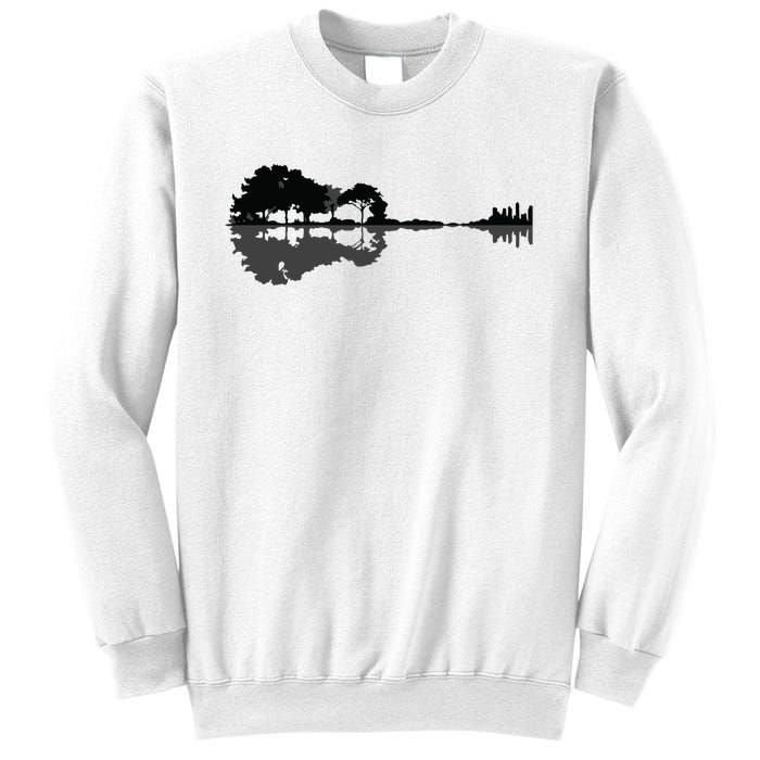 Acoustic Guitar Nature Forest Music Bass Guitarist Men Women Sweatshirt