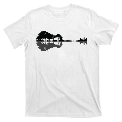 Acoustic Guitar Nature Forest Music Bass Guitarist Men Women T-Shirt