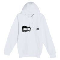 Acoustic Guitar Nature Forest Music Bass Guitarist Men Women Premium Pullover Hoodie