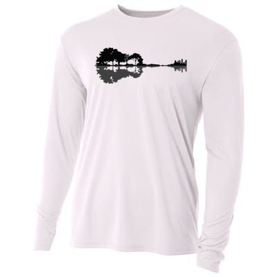 Acoustic Guitar Nature Forest Music Bass Guitarist Men Women Cooling Performance Long Sleeve Crew