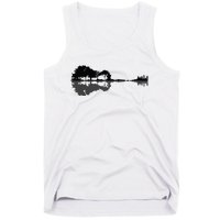 Acoustic Guitar Nature Forest Music Bass Guitarist Men Women Tank Top