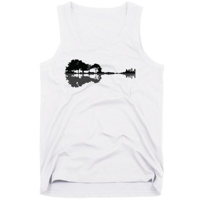 Acoustic Guitar Nature Forest Music Bass Guitarist Men Women Tank Top