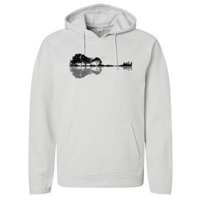 Acoustic Guitar Nature Forest Music Bass Guitarist Performance Fleece Hoodie