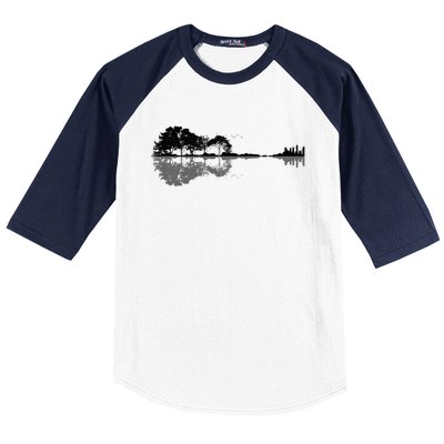 Acoustic Guitar Nature Forest Music Bass Guitarist Baseball Sleeve Shirt