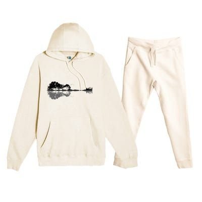 Acoustic Guitar Nature Forest Music Bass Guitarist Premium Hooded Sweatsuit Set