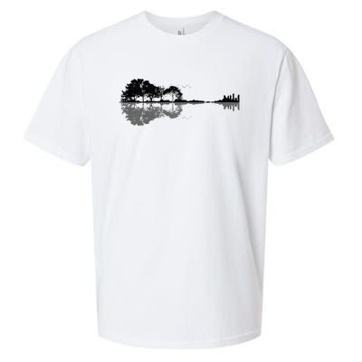 Acoustic Guitar Nature Forest Music Bass Guitarist Sueded Cloud Jersey T-Shirt