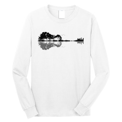 Acoustic Guitar Nature Forest Music Bass Guitarist Long Sleeve Shirt