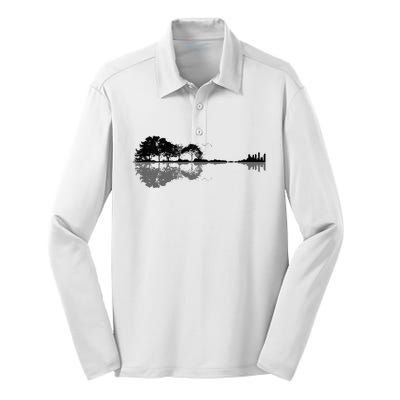 Acoustic Guitar Nature Forest Music Bass Guitarist Silk Touch Performance Long Sleeve Polo