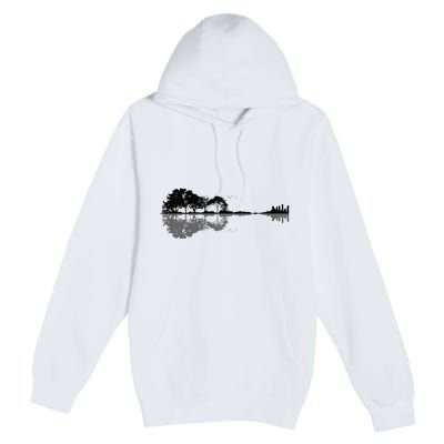 Acoustic Guitar Nature Forest Music Bass Guitarist Premium Pullover Hoodie