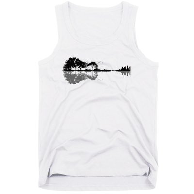 Acoustic Guitar Nature Forest Music Bass Guitarist Tank Top