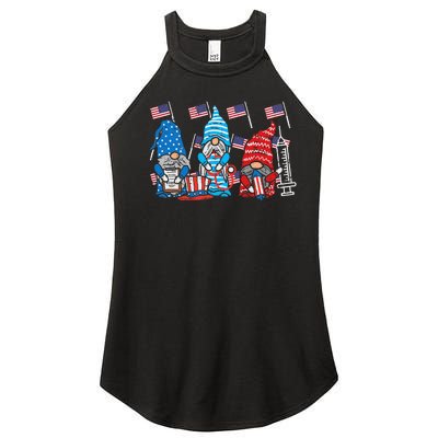 American Gnomes Nurse 4th Of July Scrub Top Patriot Wo Women’s Perfect Tri Rocker Tank