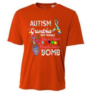 Autism Grandma Not Fragile Like A Flower Fragile Like A Bomb Gift Cooling Performance Crew T-Shirt