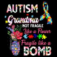 Autism Grandma Not Fragile Like A Flower Fragile Like A Bomb Gift Wool Snapback Cap