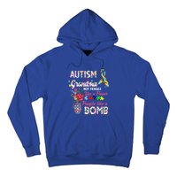 Autism Grandma Not Fragile Like A Flower Fragile Like A Bomb Gift Hoodie