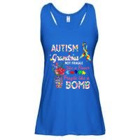 Autism Grandma Not Fragile Like A Flower Fragile Like A Bomb Gift Ladies Essential Flowy Tank