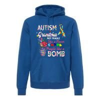 Autism Grandma Not Fragile Like A Flower Fragile Like A Bomb Gift Premium Hoodie