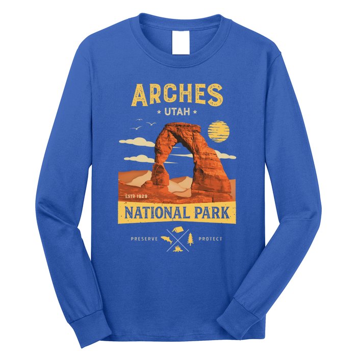 Arches Gift National Park Delicate Arch Vintage Gift Long Sleeve Shirt