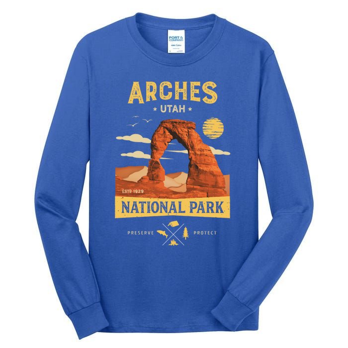 Arches Gift National Park Delicate Arch Vintage Gift Tall Long Sleeve T-Shirt